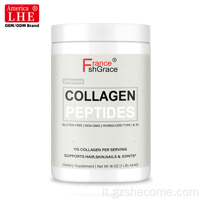 Shecome Peptidi di collagene in polvere Capelli Pelle Supporto per le articolazioni
